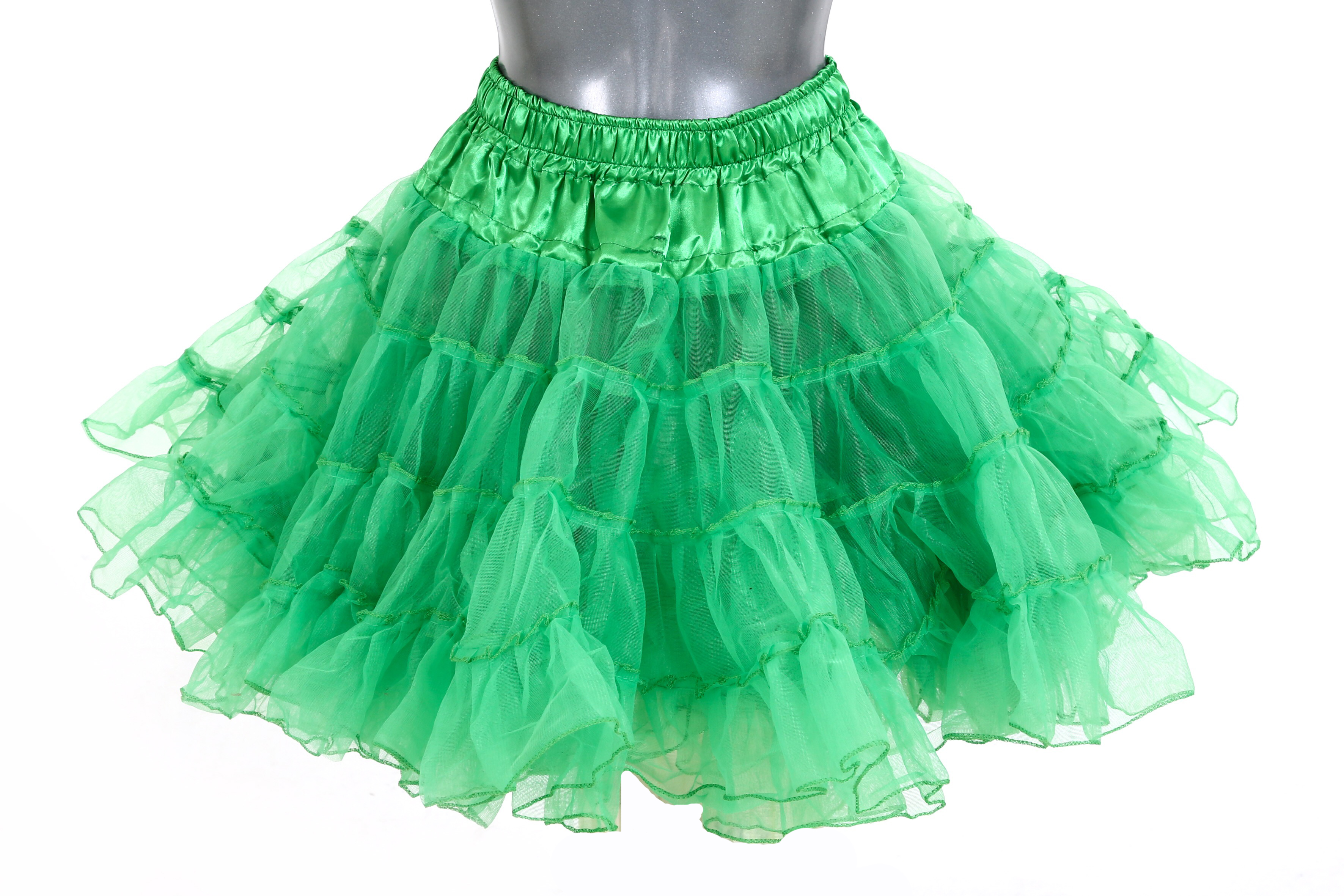 Consequent solide Melbourne Petticoat groen lang 2 laags - Koopjeshal Tilburg