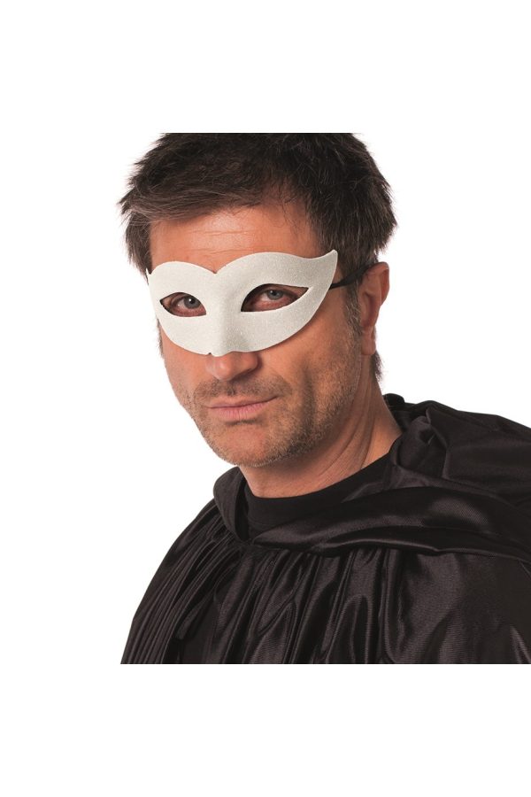 Masker wit glitter