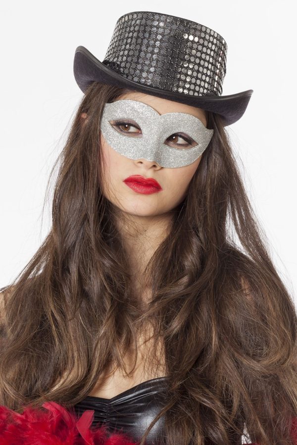 Masker zilver glitter