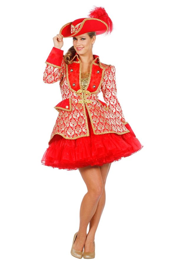 Jas Jaquard rood