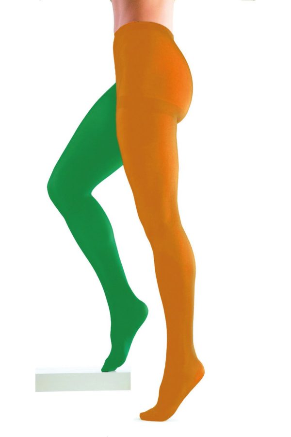 Panty oranje/groen