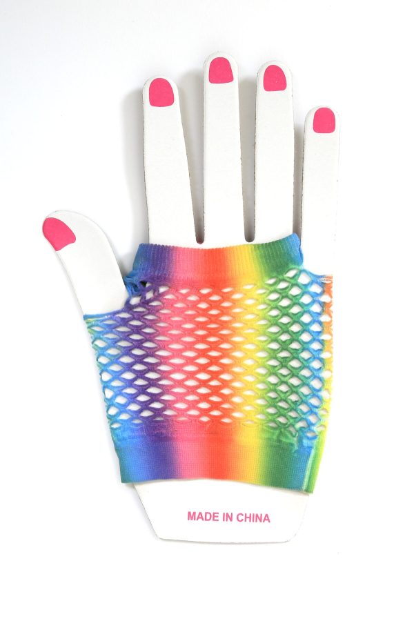 Handschoen visnet regenboog