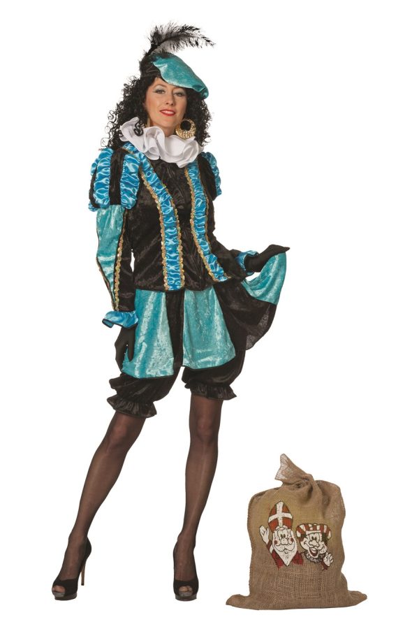 Pietenpak+rok blauw