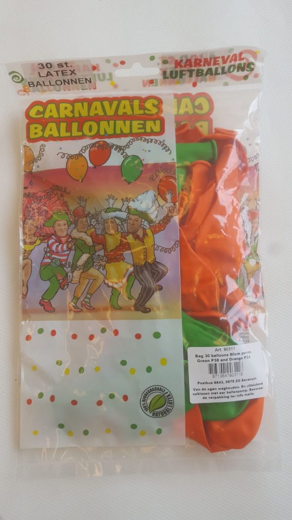 Groen/oranje ballonnen