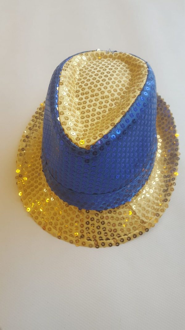 Al capone hoed blauw/geel