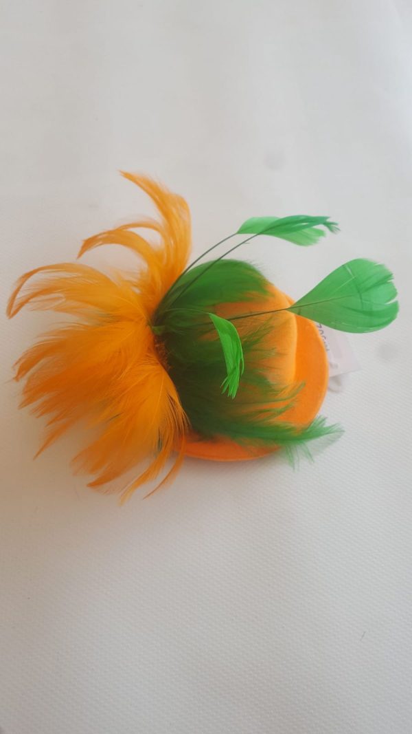 Hoedje groen/oranje