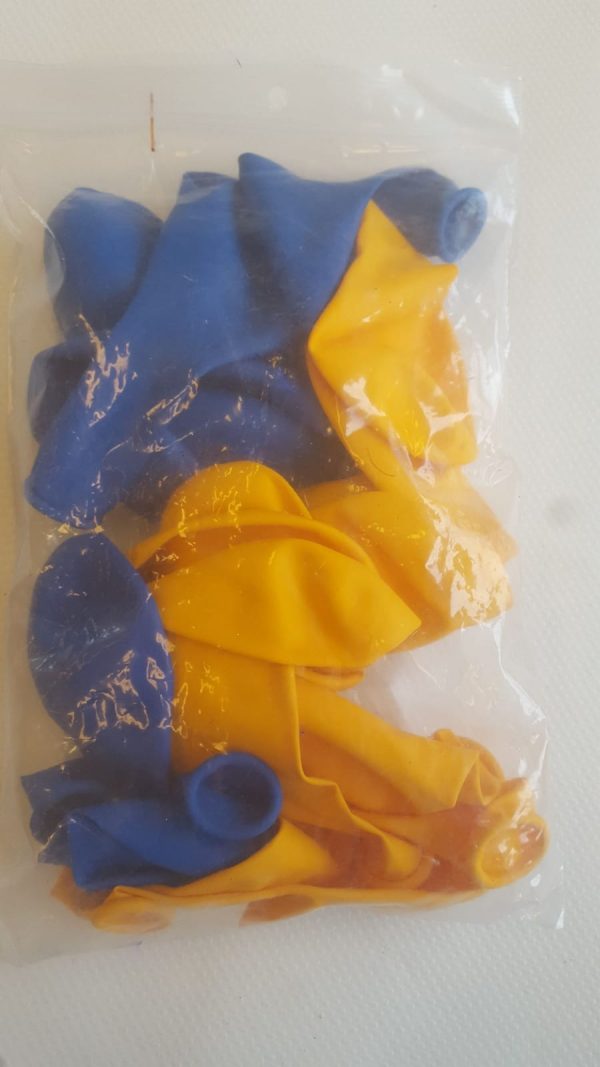Ballonnen blauw/geel