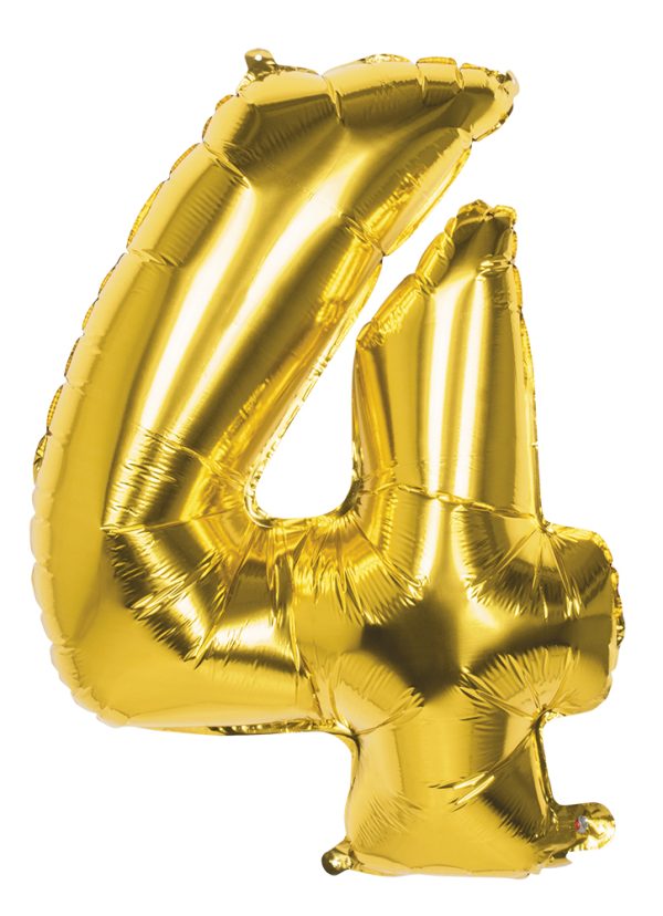 Folieballon 4 goud 86cm