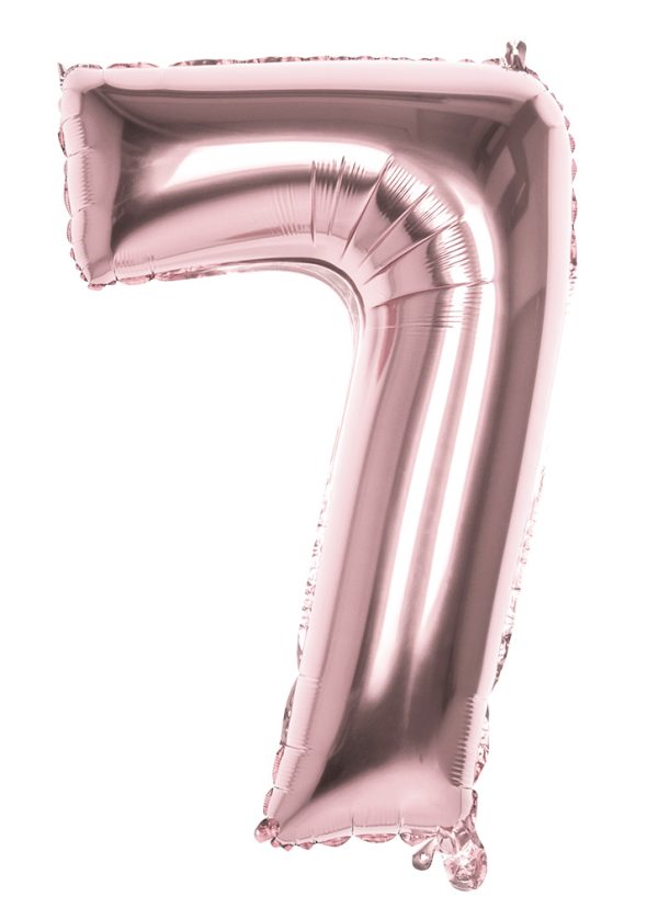 Folieballon 7 roségoud 86cm