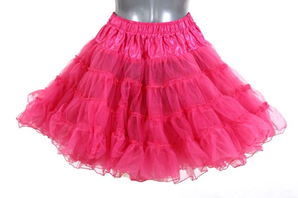 Petticoat donker pink lang 3 laags