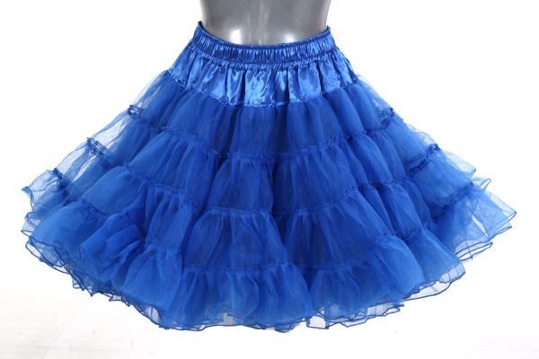 Petticoat kobalt lang 3 laags
