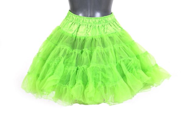 Petticoat neon groen lang 3 laags