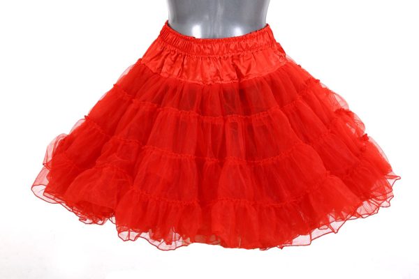 Petticoat rood lang 3 laags