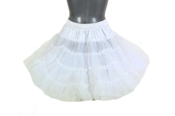 Petticoat wit lang 3 laags