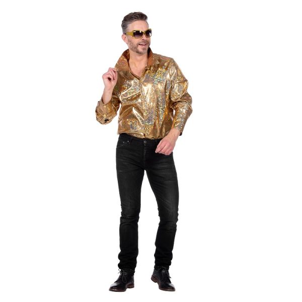 Disco blouse goud