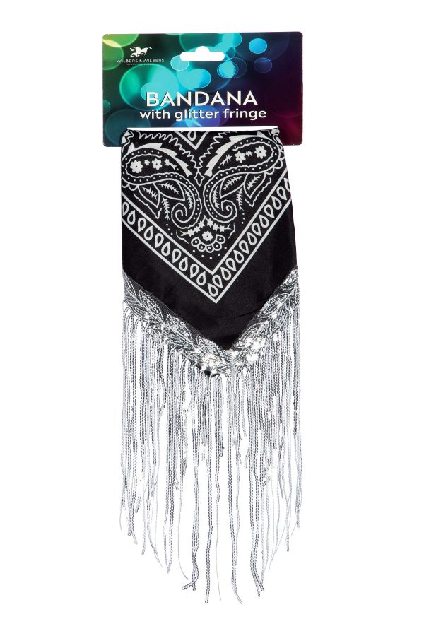 Bandana zwart met strass