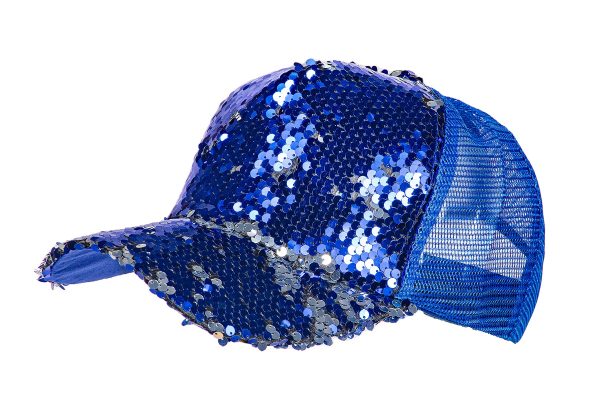 Baseballpet paillet blauw