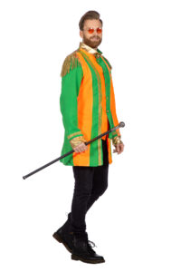 luxe groen oranje jas heren