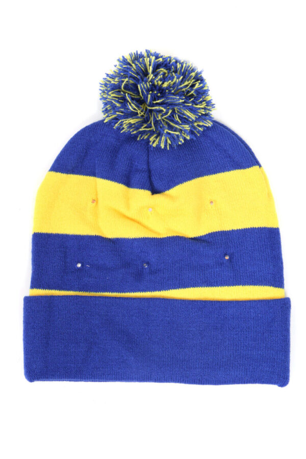 Skimuts geel/blauw met licht