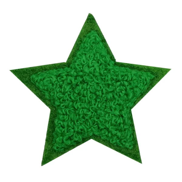 Kruikenstad embleem - Chenille - Ster groen