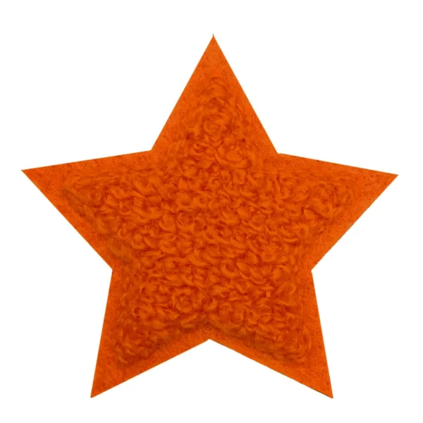 Kruikenstad embleem - Chenille - Ster oranje