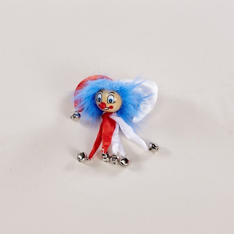 Clownsbroche rood/wit Brabant