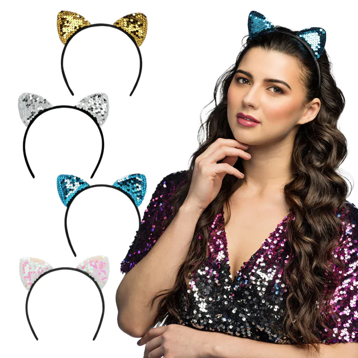 Diadeem Sequins cat assorti