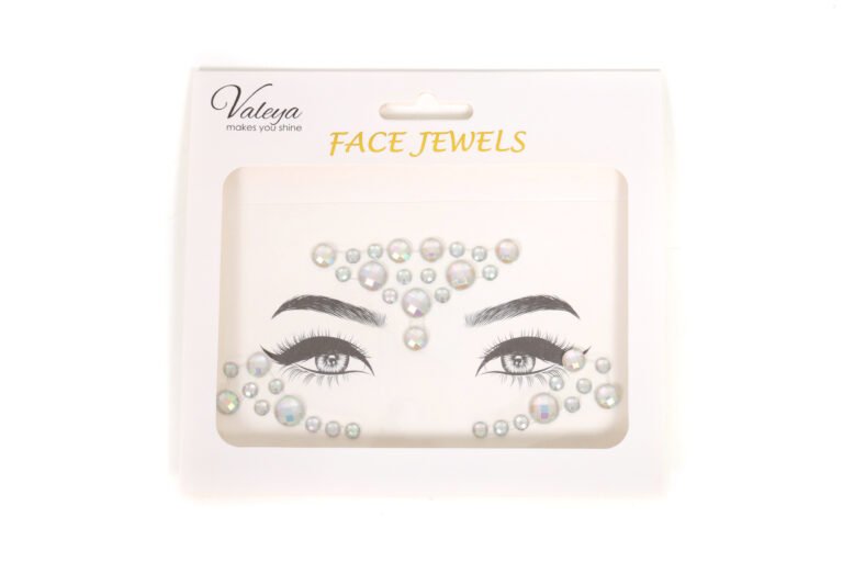 Face jewels glow in the dark