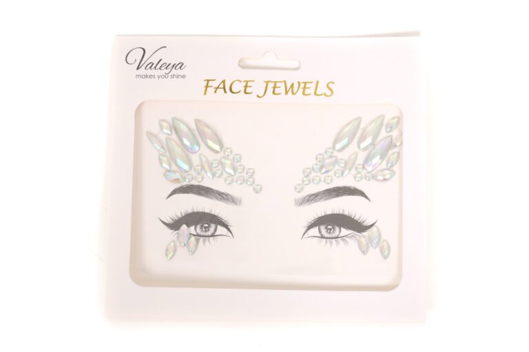 Face jewels glow in the dark
