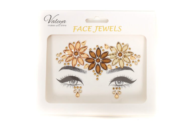 Face jewels bloem bruin