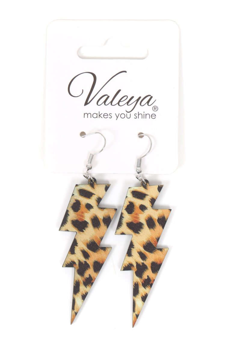 Oorbel flash brown panter