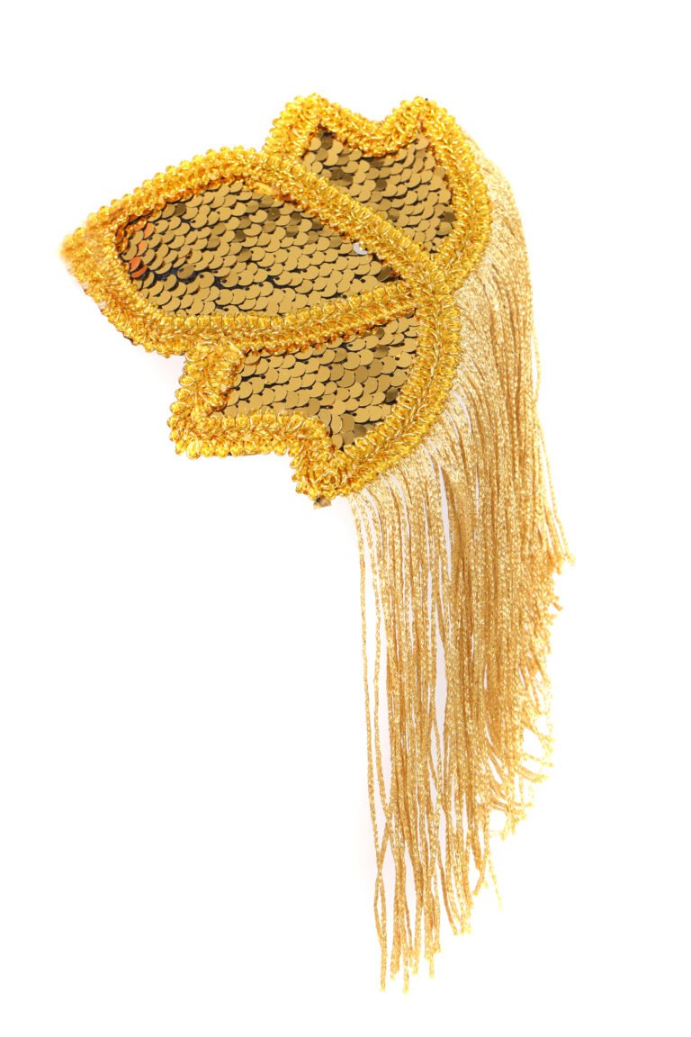 Schouder epauletten pailletten goud