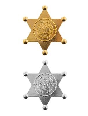 Sheriff ster metaal 2 kleuren