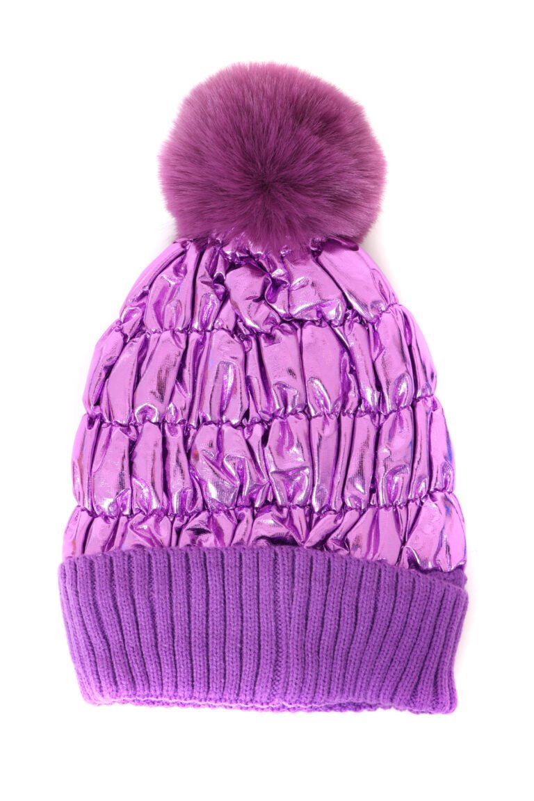 Skimuts metallic paars