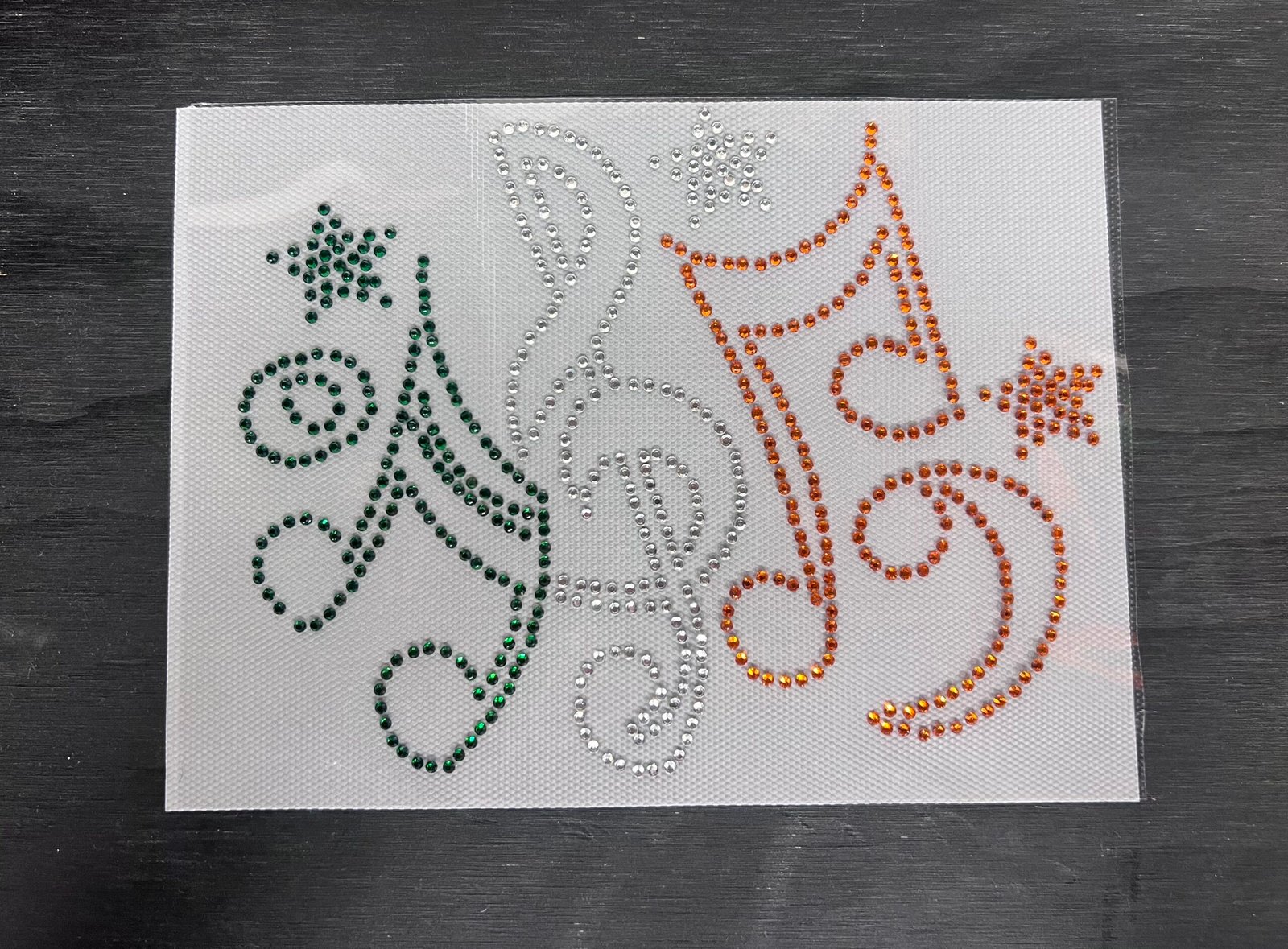 Muziek noten groot Strass Embleem